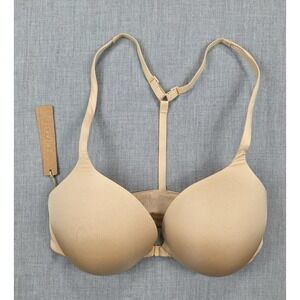 SKIMS Ultimate Push Up Front Closure Bra Sand BA-PLG-4376 Womens 34C NWT